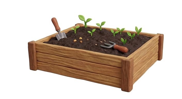Raised garden bed icon